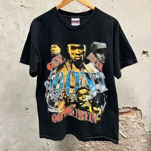 Vintage 90s 50 Cent Get Rich or Die Tryin' Bayside Tag Rap Tee Large L USA Made
